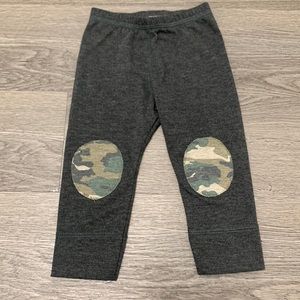 Bottlecaps charcoal camo patch leggings - 18 months